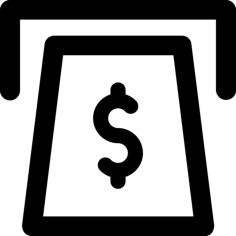 Cash Machine Outline Svg Vector, Free Vectors File